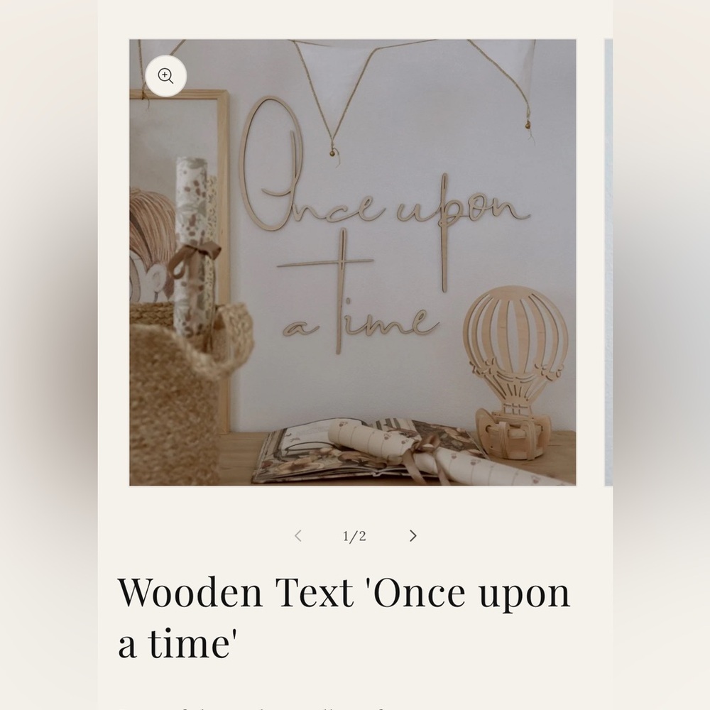 Wooden Wall Decor Sign - 'Once Upon a Time' ✨ Girls Room Decor ✨